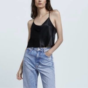 Reformation Silk Black Camisole